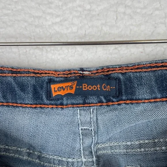 Levis Girls Boot Cut Jean Blue Medium Wash Adjustable Waist Size 16 REG 3040-588 - Picture 11 of 13